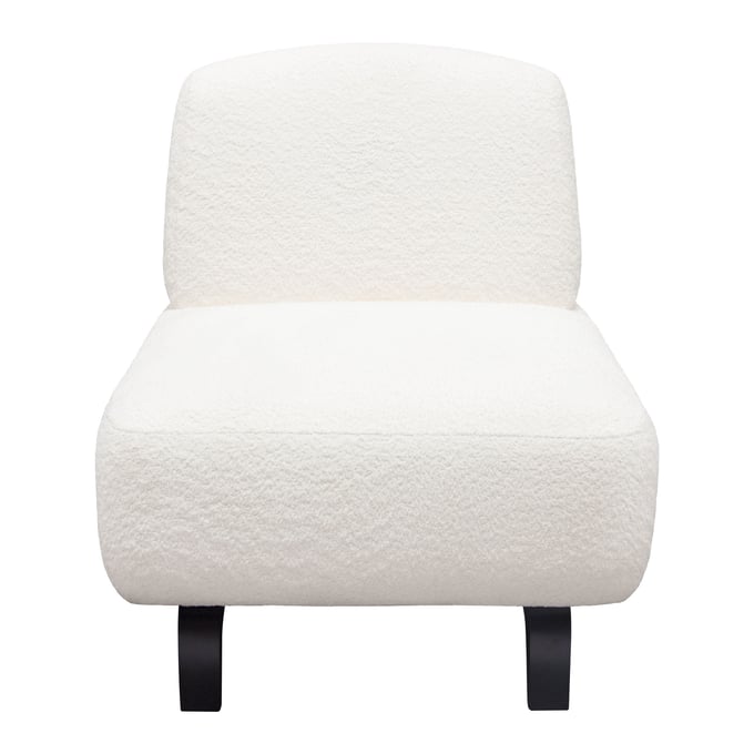 Diamond Sofa Vesper White Armless Chair DMND-VESPERACWH