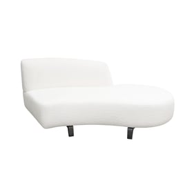 Diamond Sofa Vesper White Curved Armless Right Chaise