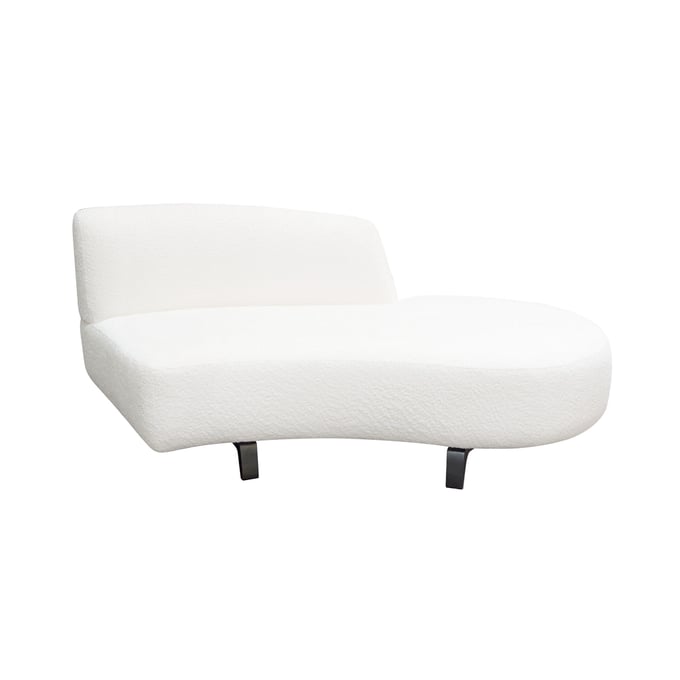 Diamond Sofa Vesper White Curved Armless Right Chaise DMND-VESPERRCWH