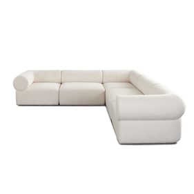 Diamond Sofa Zia Ivory 5pc Corner Sectional