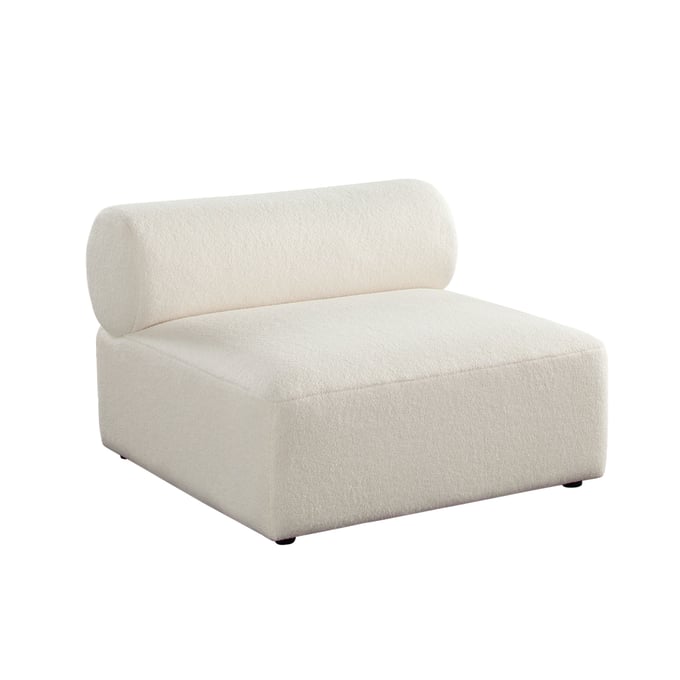 Diamond Sofa Zia Ivory Fabric Armless Chair DMND-ZIAACIV