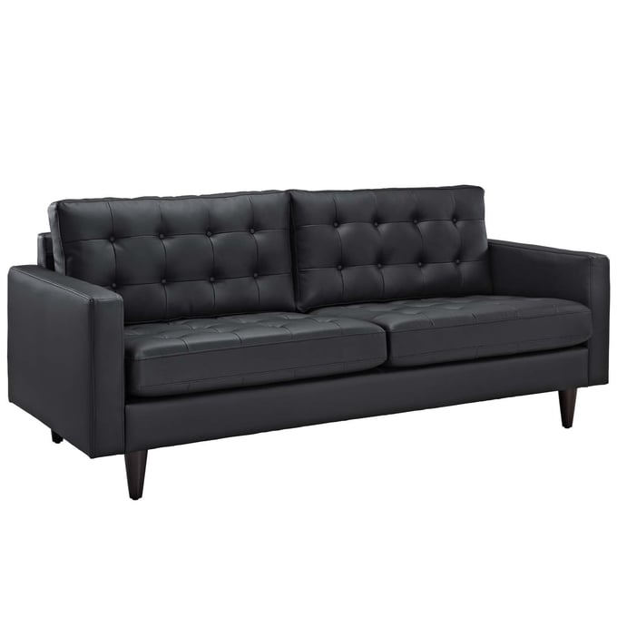 Modway Furniture Empress Leather Sofa EEI-1010-BLK