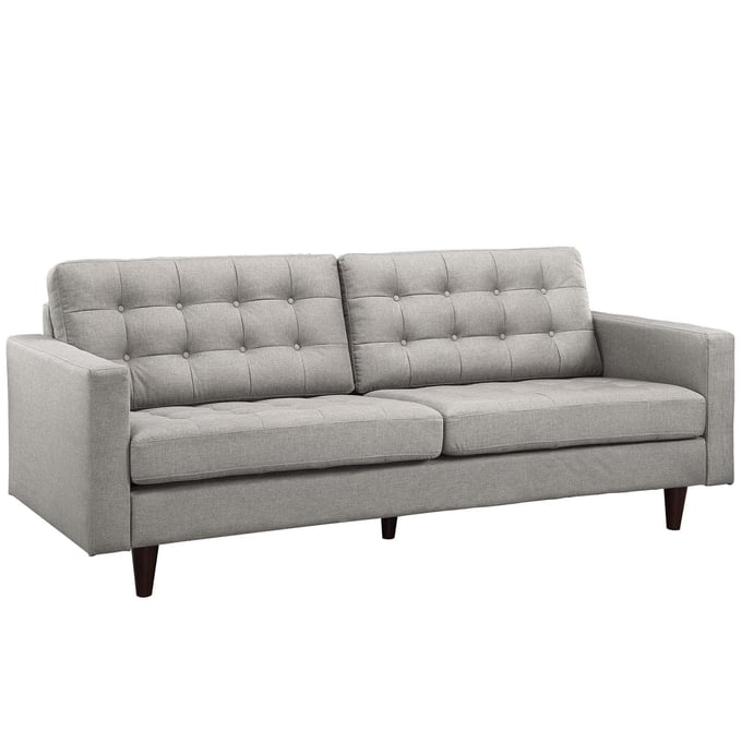 Modway Furniture Empress Light Gray Upholstered Sofa EEI-1011-LGR