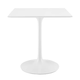 Modway Furniture Lippa White 28 Inch Square Wood Top Dining Table