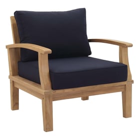 Modway Furniture Marina Navy Outdoor Teak Armchair