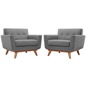 2 Modway Furniture Engage Gray Armchairs