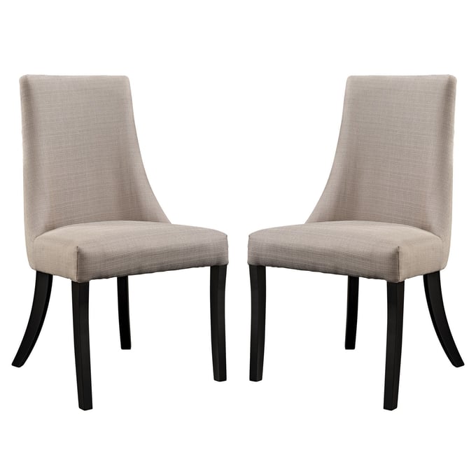 2 Modway Furniture Reverie Beige Dining Side Chairs EEI-1297-BEI