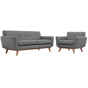 Modway Furniture Engage Gray Armchair and Loveseat Set