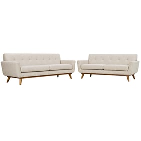 Modway Furniture Engage Beige Loveseat and Sofa Set