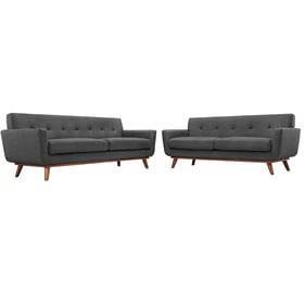 Modway Furniture Engage Gray Loveseat and Sofa Set