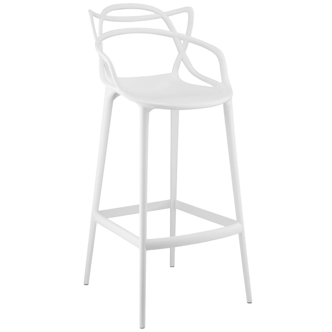 Modway Furniture Entangled White Bar Stool EEI-1460-WHI