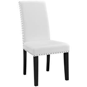 Modway Furniture Parcel White Faux Leather Dining Side Chair