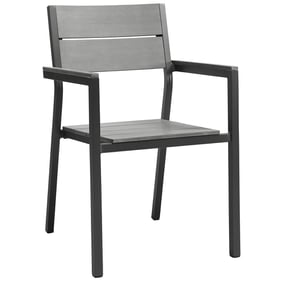 Modway Furniture Maine Brown Gray Outdoor Dining Armchair