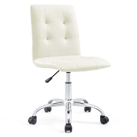 Modway Furniture Prim White Armless Mid Back Office Chair