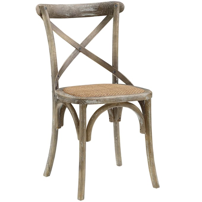 Modway Furniture Gear Gray Wood Dining Side Chair EEI-1541-GRY