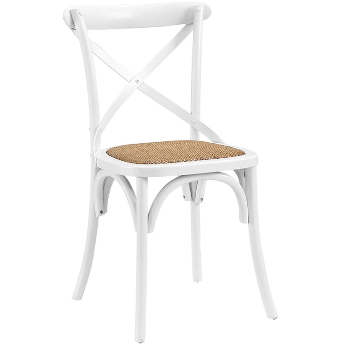 Modway Furniture Gear White Wood Dining Side Chair EEI-1541-WHI