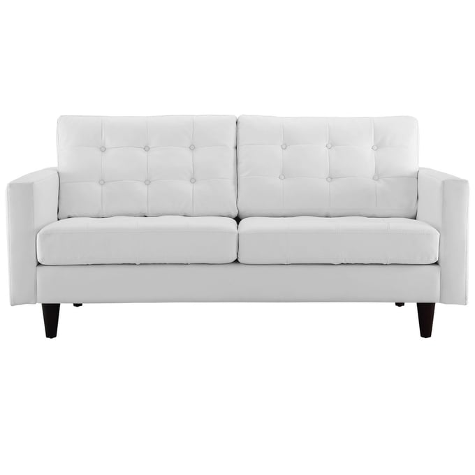 Modway Furniture Empress Bonded Leather Loveseat EEI-1546-WHI