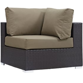 Modway Furniture Convene Espresso Mocha Outdoor Patio Corner Chair