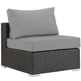 Modway Furniture Sojourn Gray Outdoor Sunbrella Armless Chair