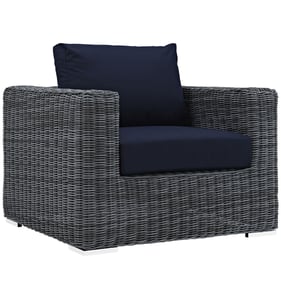 Modway Furniture Summon Navy Outdoor Patio Sunbrella Armchair