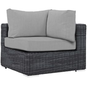 Modway Furniture Summon Gray Outdoor Sunbrella Corner