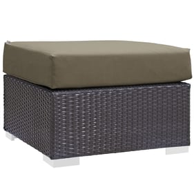 Modway Furniture Convene Espresso Mocha Outdoor Patio Square Ottoman