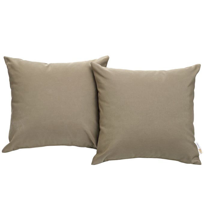 2 Modway Furniture Convene Mocha Outdoor Patio Pillows EEI-2001-MOC