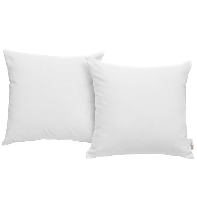 2 Modway Furniture Convene White Outdoor Patio Pillows EEI-2001-WHI