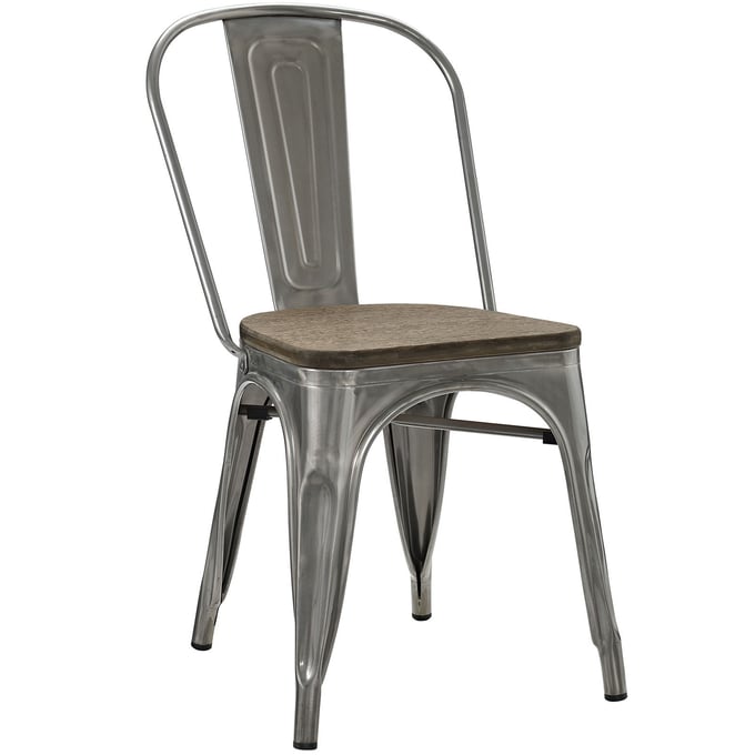 Modway Furniture Promenade Gunmetal Bamboo Side Chair EEI-2028-GME