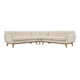 Modway Furniture Engage Beige L Shaped Sectional