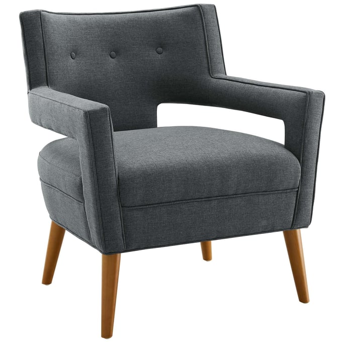 Modway Furniture Sheer Gray Upholstered Armchair EEI-2142-GRY