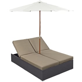 Modway Furniture Convene Espresso Mocha Double Outdoor Chaise