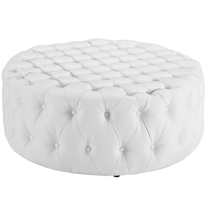 Modway Furniture Amour White Ottoman EEI-2224-WHI