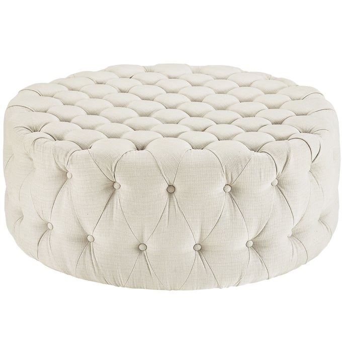 Modway Furniture Amour Beige Ottoman EEI-2225-BEI