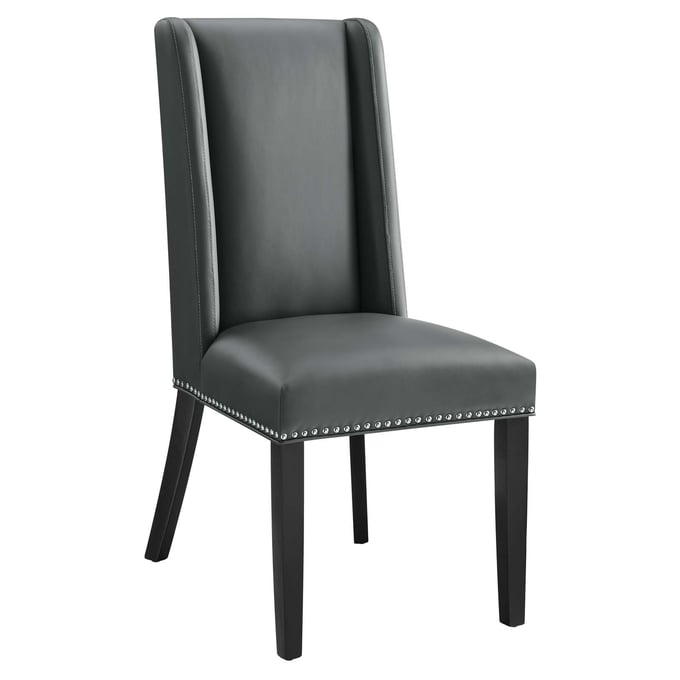 Modway Furniture Baron Gray Leather Dining Chair EEI-2232-GRY