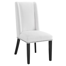 Modway Furniture Baron White Fabric Dining Chair