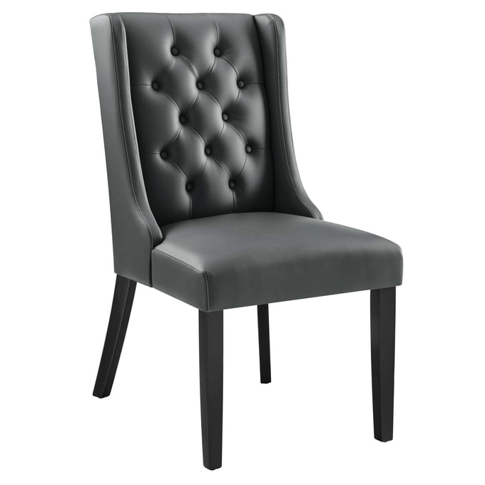 Modway Furniture Baronet Gray Leather Dining Chair EEI-2234-GRY