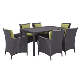 Modway Furniture Convene Espresso Peridot 7pc Outdoor Patio Dining Set