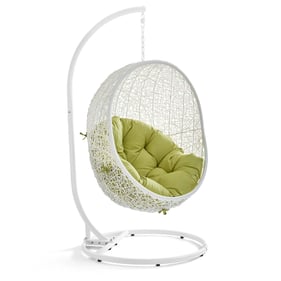 Modway Furniture Hide White Peridot Outdoor Swing Chair with Stand