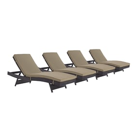 4 Modway Furniture Convene Espresso Mocha Outdoor Patio Chaise