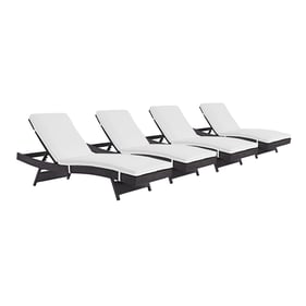 4 Modway Furniture Convene Espresso White Outdoor Patio Chaise