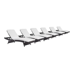 6 Modway Furniture Convene Espresso White Outdoor Patio Chaise