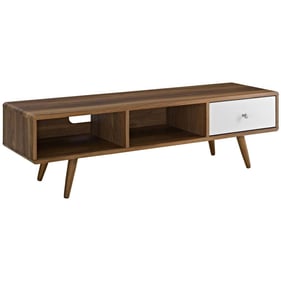 Modway Furniture Transmit Walnut White 55 Inch TV Stand