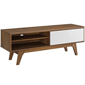 Modway Furniture Envision Walnut White 44 Inch TV Stand