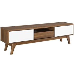 Modway Furniture Envision Walnut White 59 Inch TV Stand