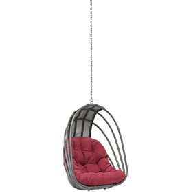 Modway Furniture Whisk Red Outdoor Patio Swing Chair without Stand