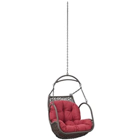 Modway Furniture Arbor Red Outdoor Patio Swing Chair Without Stand