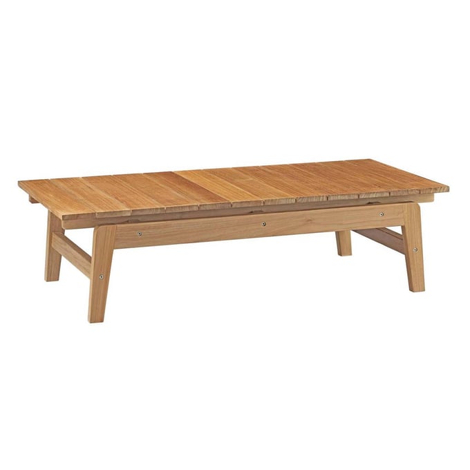 Modway Furniture Bayport Natural Outdoor Patio Teak Coffee Table EEI-2699-NAT