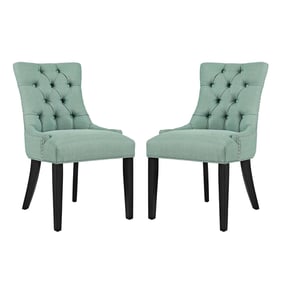 2 Modway Furniture Regent Laguna Fabric Dining Side Chairs