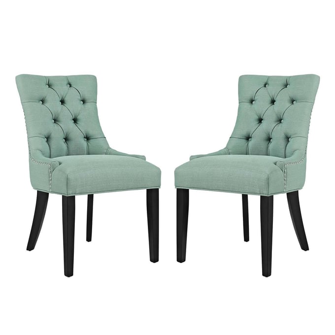 2 Modway Furniture Regent Laguna Fabric Dining Side Chairs EEI-2743-LAG-SET